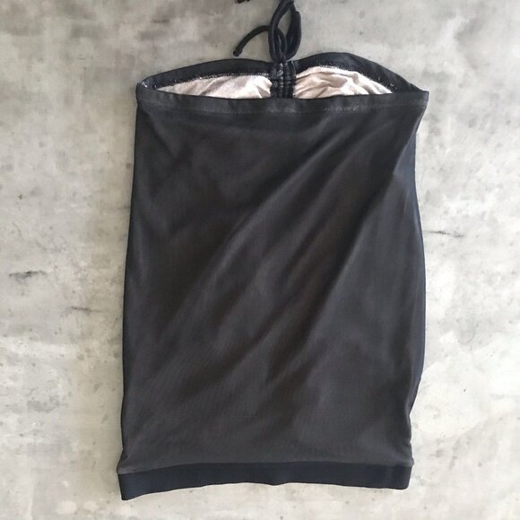 Y2K Top Womens Medium Mesh Ruched Fairy Grunge Goth Whimsigoth Witchy Rave Club - Picture 2 of 10